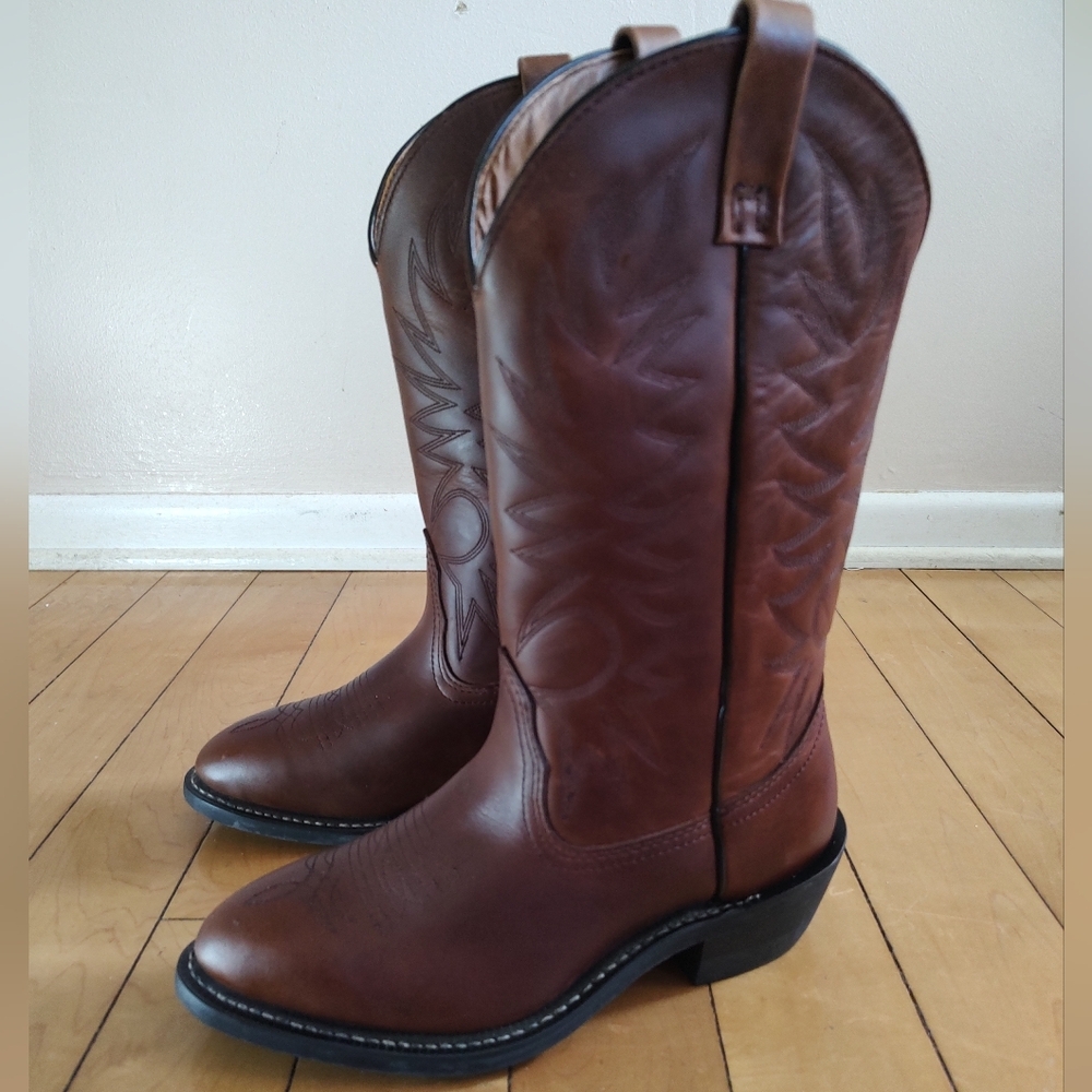 Men's Brown Leather Cowboy Boots